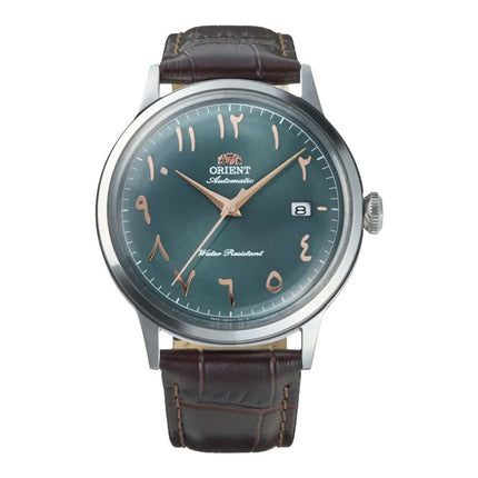 Orient Classic RA-AC0035E Bambino Automatic Green Arabic Dial Brown Leather Strap