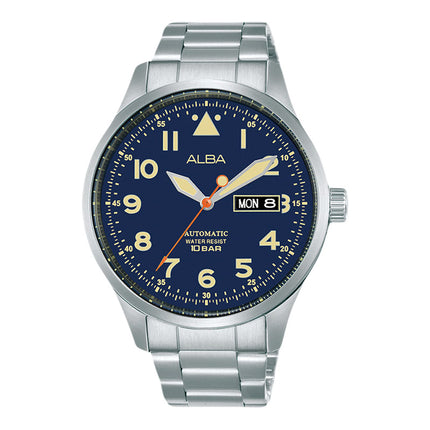 Alba Mechanical AL4261X1 Automatic Men Blue Dial Stainless Steel Strap