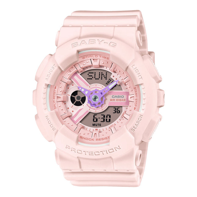 Casio Baby-G BA-110AH-4ADR Digital Analog Soft Pink Dial Soft Pink Resin Band