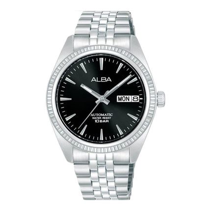 Alba Mechanical AL4803X1 Ladies Automatic Black Dial Stainless Steel Strap