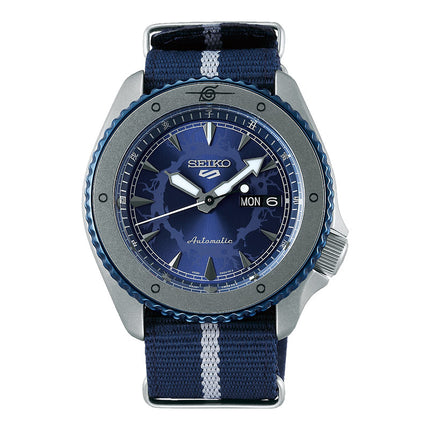 Seiko 5 Sports SRPF69K1 Naruto & Boruto Sasuke Uchiha Model Dual Tone Nylon Strap Limited Edition