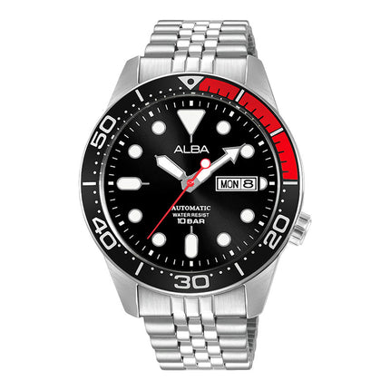 Alba Mechanical AL4193X1 Automatic Men Black Dial Stainless Steel Strap
