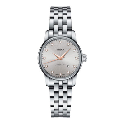 MIDO Baroncelli M7600.4.67.1 Lady Rhodium Dial Stainless Steel Strap 