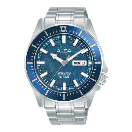 Alba Mechanical AL4715X1 Automatic Men Blue Dial Stainless Steel Strap