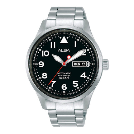 Alba Mechanical AL4205X1 Automatic Men Black Dial Stainless Steel Strap
