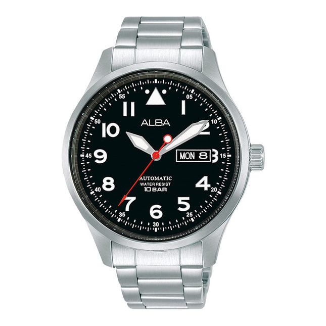 Alba Mechanical AL4205X1 Automatic Men Black Dial Stainless Steel Strap