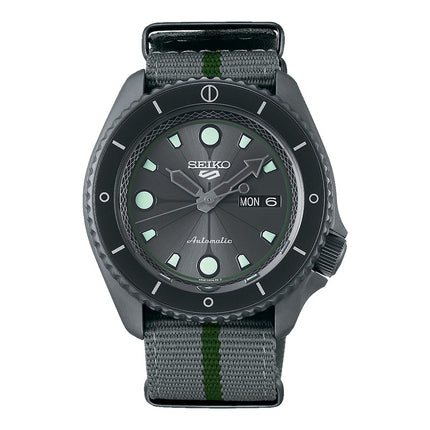 Seiko 5 Sports SRPF75K1 Naruto & Boruto Shikamaru Nara Model Dual Tone Nylon Strap Limited Edition