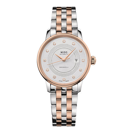 MIDO Baroncelli Signature M037.207.22.036.01 Automatic Silver Dial Dual Tone Stainless Steel Strap
