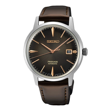 Seiko Presage SRPJ17J1 Cocktail Time The Irish Coffee Gradient Dial Dark Brown Leather Strap