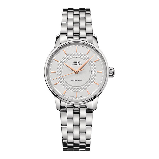 MIDO Baroncelli M037.207.11.031.01 Signature Automatic Silver Dial Stainless Steel Strap