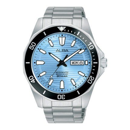 Alba Mechanical AL4459X1 Automatic Men Ice Blue Patterned Dial Stainless Steel Strap