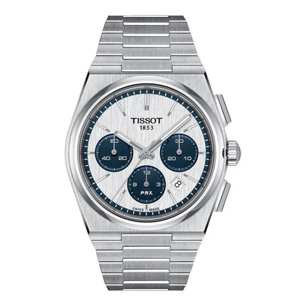 Tissot Automatic PRX Chronograph 42mm T-Classic T137.427.11.011.01 Blue Panda Stainless Steel Strap