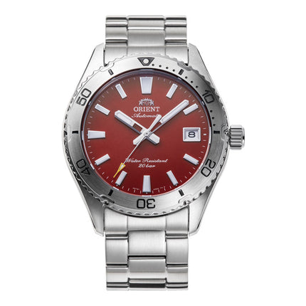 Orient Mako 40 RA-AC0Q09R Automatic Men Red Dial Stainless Steel Strap