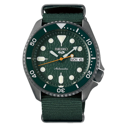 Seiko 5 Sports SRPD77K1 5KX Avocado SKX Sports Style Automatic Green Dial Green Nylon Strap