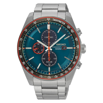 Seiko Chronograph SSC717P1 Solar Blue Dial Stainless Steel Strap