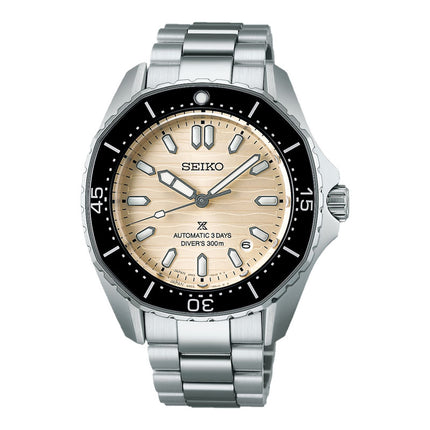 Seiko Prospex SPB481J1 Octagonal Bezel Ivory Beige Dial Stainless Steel Strap