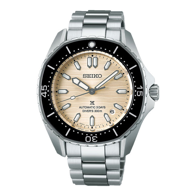 Seiko Prospex SPB481J1 Octagonal Bezel Ivory Beige Dial Stainless Steel Strap