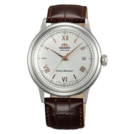 Orient Bambino TAC00008W Classic Automatic Silver Dial Brown Leather Strap