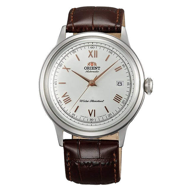 Orient Bambino TAC00008W Classic Automatic Silver Dial Brown Leather Strap