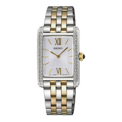Seiko Ladies SWR093P1 Discover More White Dial Dual Tone Stainless Steel Strap