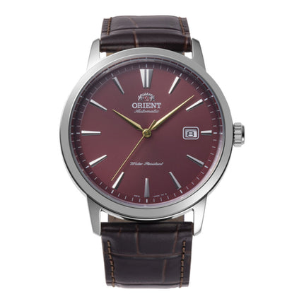 Orient Contemporary RA-AC0F15R European Exclusive Men Automatic Red Dial Brown Leather Strap