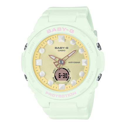 Casio Baby-G BGA-320FH-3ADR Fantasy Holographic Colors Digital Analog Dial Green Pastels Resin Band