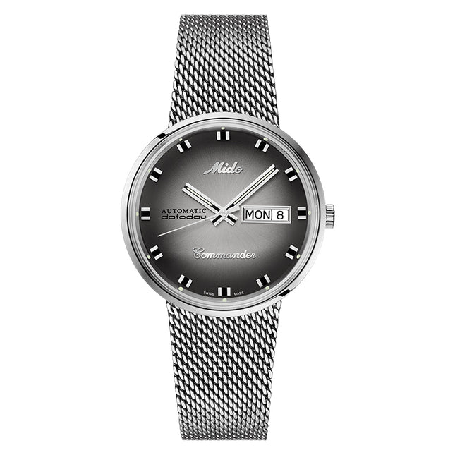MIDO Commander M8429.4.27.11 Shade Automatic Silver Dial Mesh Strap