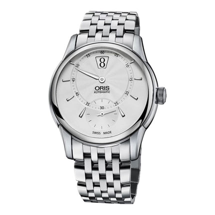 Oris Artelier Jumping Hour 01-917-7702-4051-07-8-21-77 Grey Dial Stainless Steel Strap