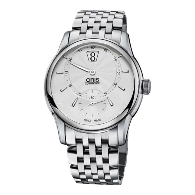 Oris Artelier Jumping Hour 01-917-7702-4051-07-8-21-77 Grey Dial Stainless Steel Strap