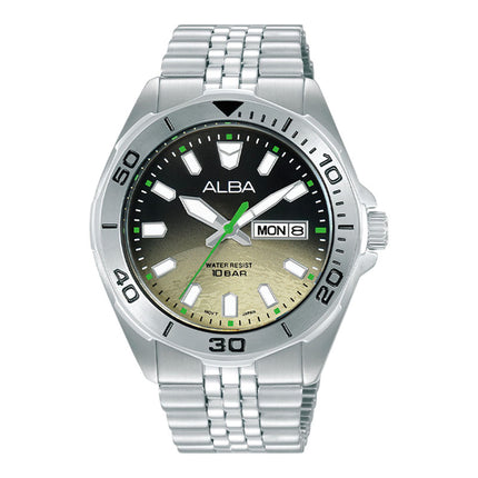 Alba Active Gravity AV3585X1 Men Gradient Dial Stainless Steel Strap