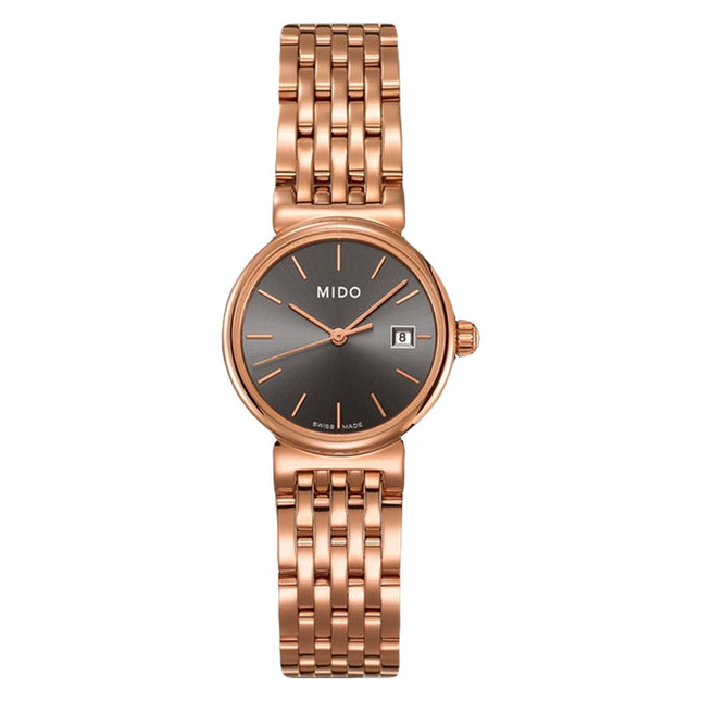 MIDO Dorada M2130.3.13.1 Grey Dial Rose Gold Stainless Steel Strap