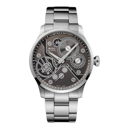 MIDO Multifort M038.605.11.060.00 Mechanical Anthracite Dial St Steel + Extra Strap Limited Edition