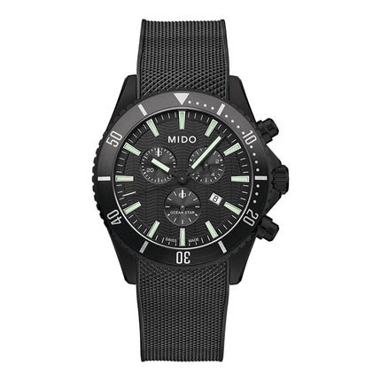 MIDO Ocean Star M026.417.37.051.00 Chronograph Black Dial Black Rubber Strap