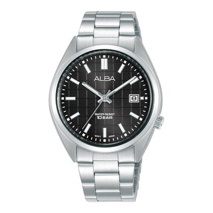 Alba Active AG8M33X1 Black Patterned Dial Stainless Steel Strap