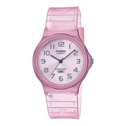 Casio General MQ-24S-4BDF Pop Pink Dial Pink Transparent Resin Band