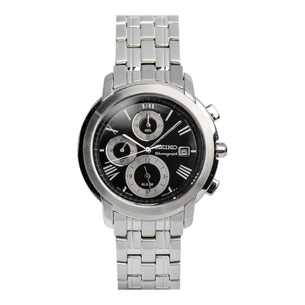 Seiko Chronograph SNAB79P1 Men Dual Tone Dial Stainless Steel Strap