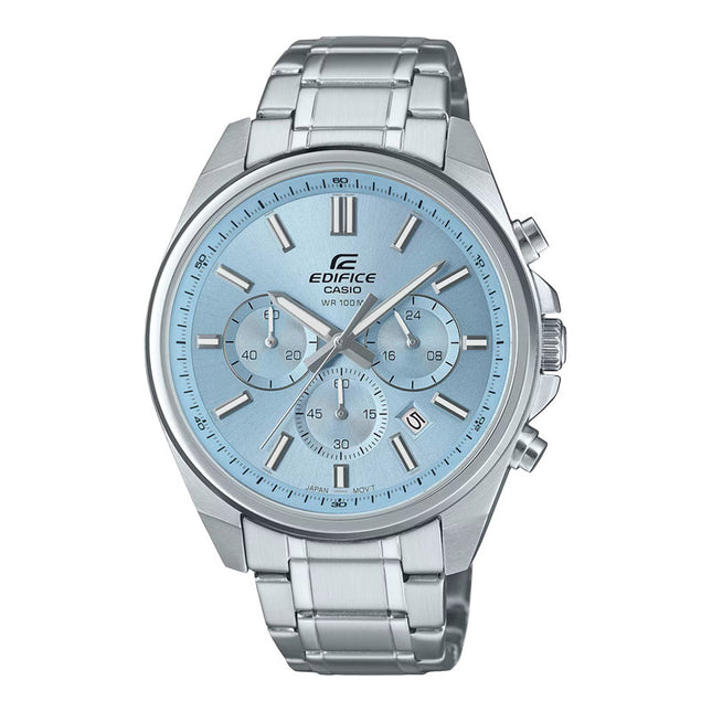 Casio Edifice EFV-650D-2BVUDF Chronograph Light Blue Dial Stainless Steel Band