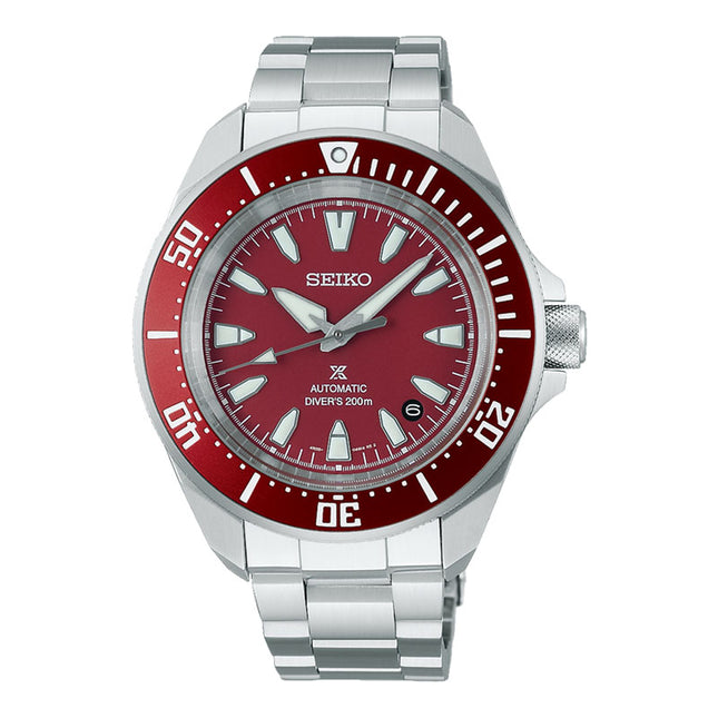 Seiko Prospex SRPL11K1 Diver Samurai Shog-Urai Red Dial Stainless Steel Strap
