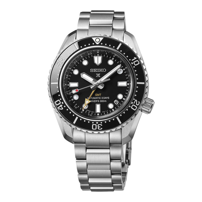 Seiko Prospex HBC002J1 Baby Marinemaster GMT Divers 300M Black Dial Stainless Steel Strap