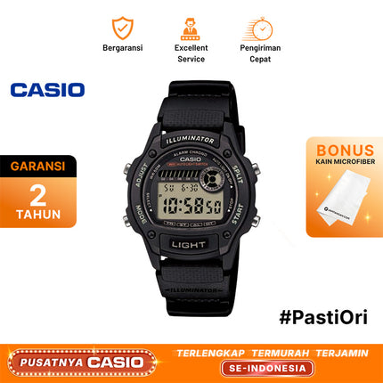 Casio General W-220H-1AVDFF Digital Dial Black Resin Band