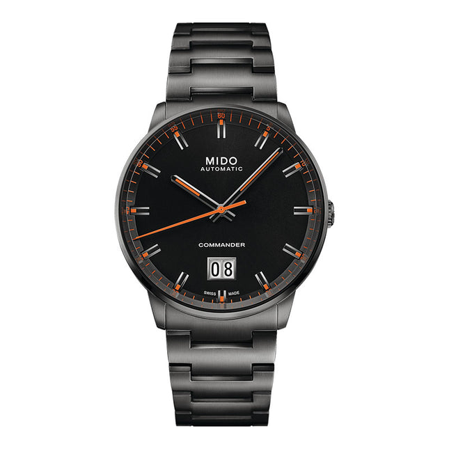 MIDO Commander M021.626.33.051.00 Big Date Black Dial Black Stainless Steel Strap