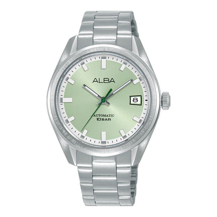 Alba Mechanical AU4099X1 Men Automatic Green Dial Stainless Steel Strap