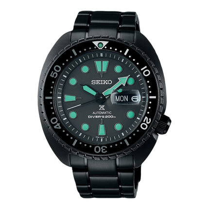 Seiko Prospex SRPK43K1 King Turtle Black Series Night Vision Diver Black Stainless Steel Strap
