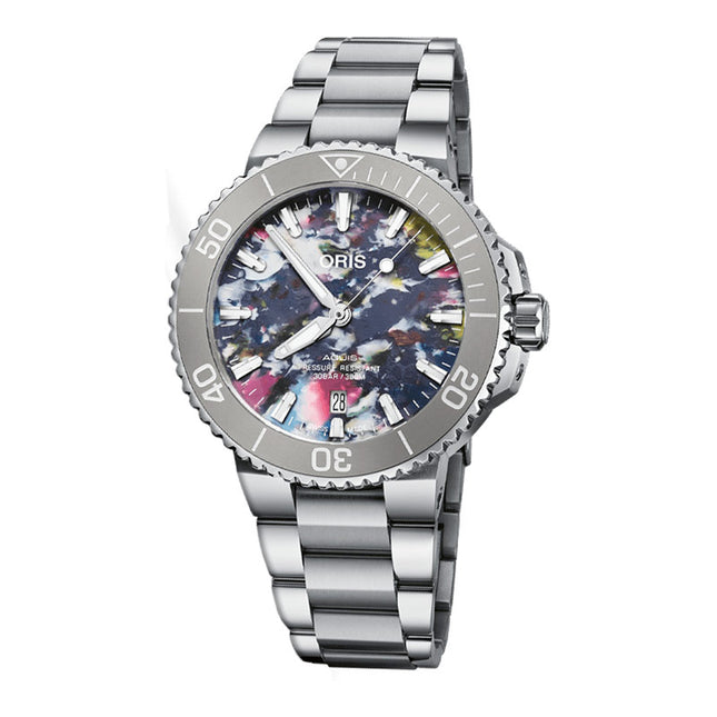 Oris Aquis 01-733-7766-4150-SET Date Upcycle Automatic Multi Color Dial Stainless Steel Strap
