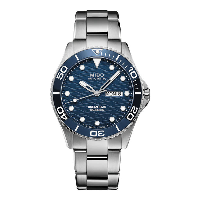 MIDO Ocean Star M042.430.11.041.00 200C Automatic Blue Dial Stainless Steel Strap