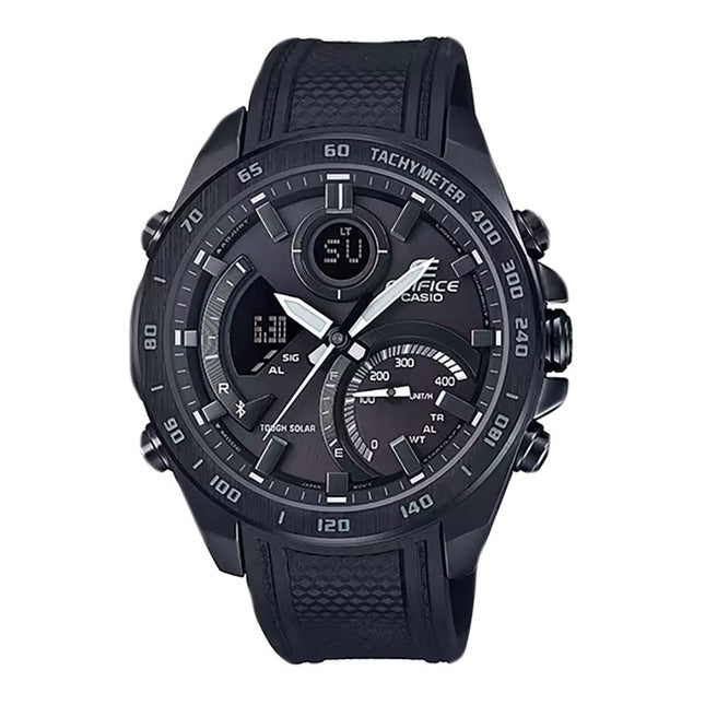 Casio Edifice ECB-900PB-1ADR Tough Solar Men Digital Analog Dial Black Resin Band