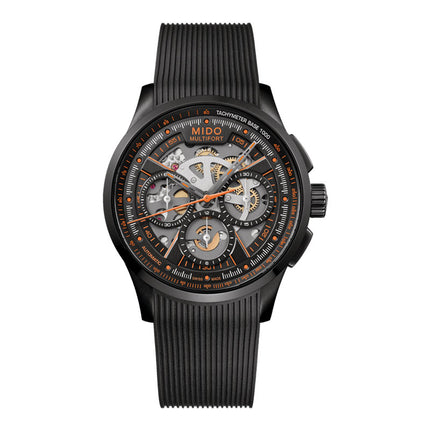 MIDO Multifort M038.662.37.050.00 Skeleton Chronograph Black Rubber Strap