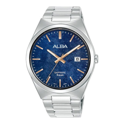 Alba Prestige AS9V77X1 Men Sapphire Blue Dial Stainless Steel Strap
