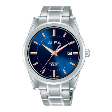Alba AS9V63X1 Men Blue Dial Stainless Steel Strap