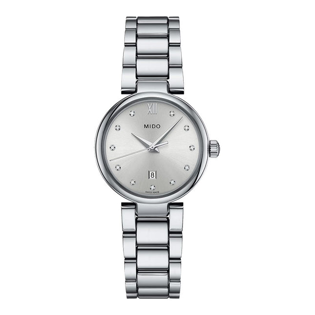 MIDO Baroncelli M022.210.11.036.00 Donna Silver Dial Stainless Steel Strap